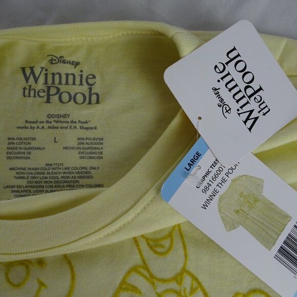 Disney Winnie the Pooh Yellow Shirt Size L - Picture 8 of 10